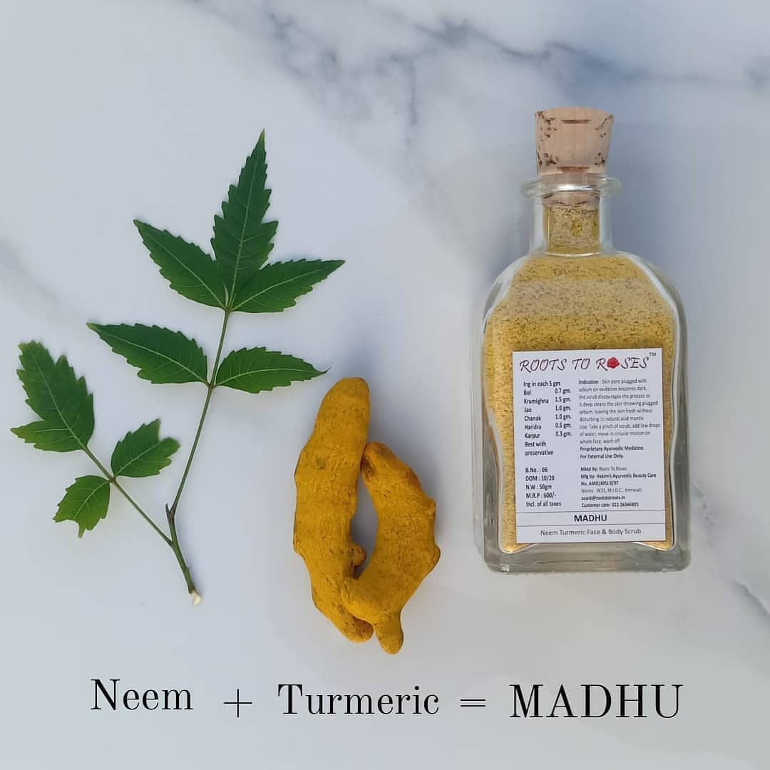 Madhu Neem and Turmeric Powder Face Wash