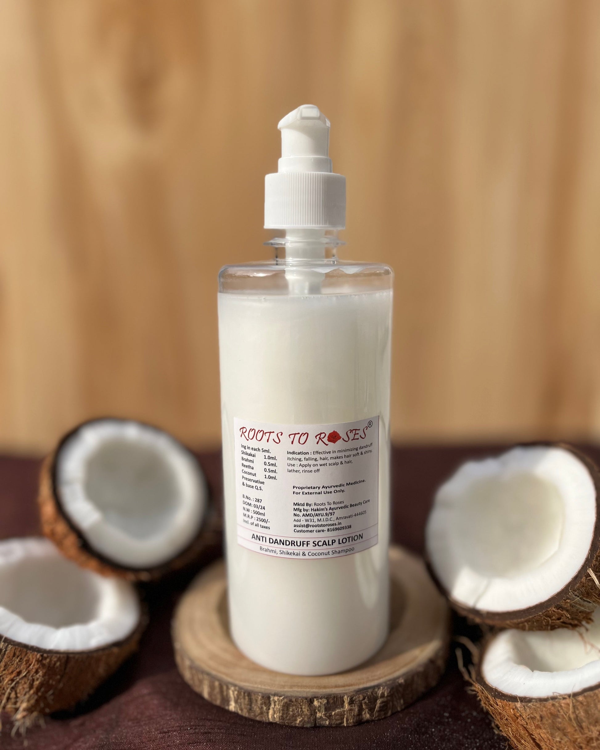 
Natural coconut shampoo for all hair types