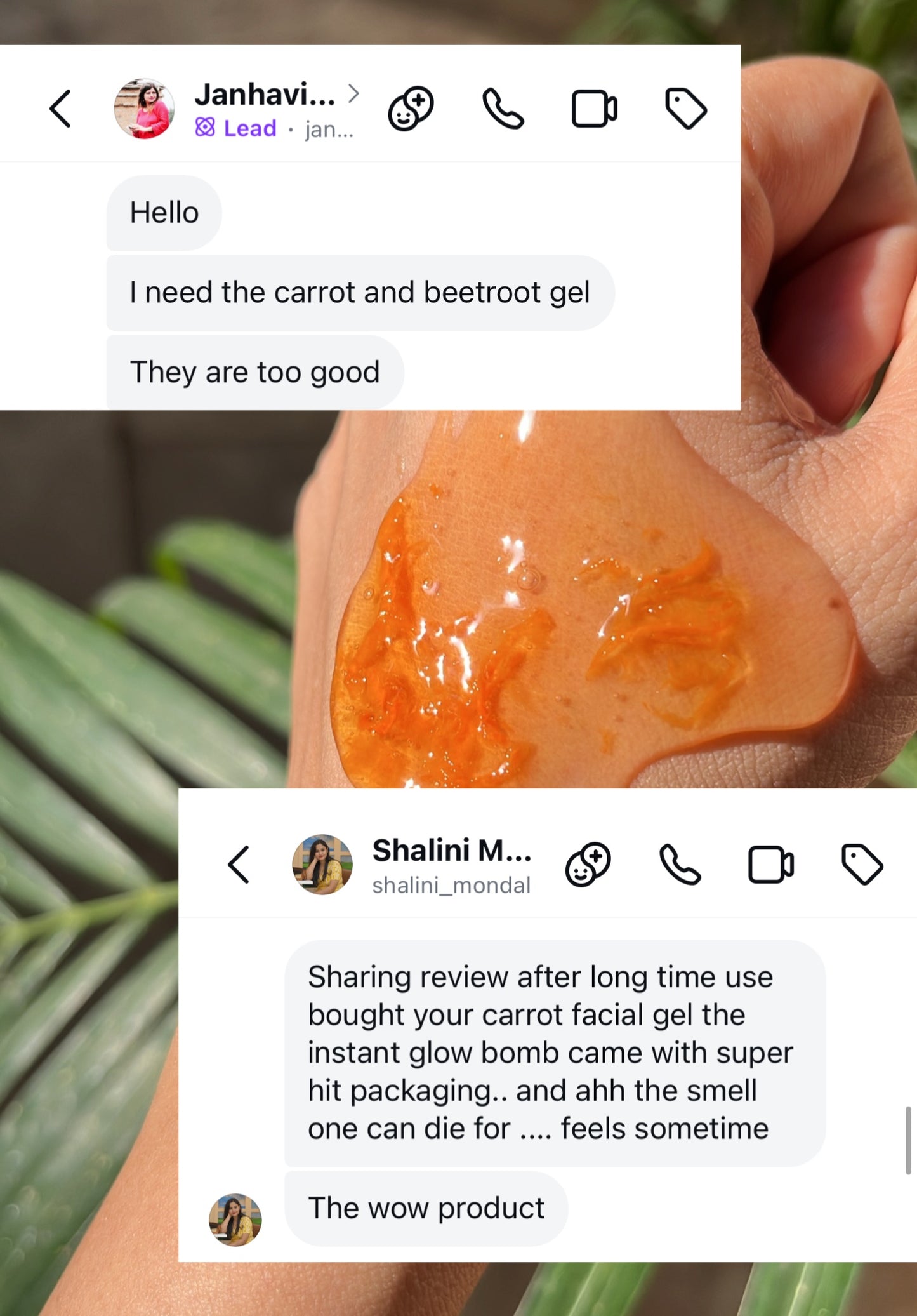 Carrot Facial Gel