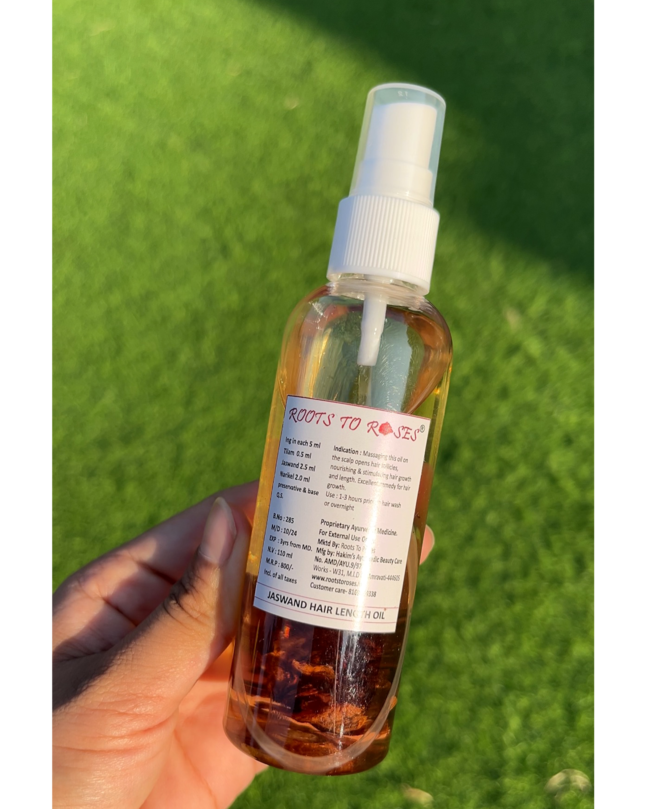 Jaswand Hair Oil - Hibiscus Hair Growth Oil 110ml | Roots To Roses