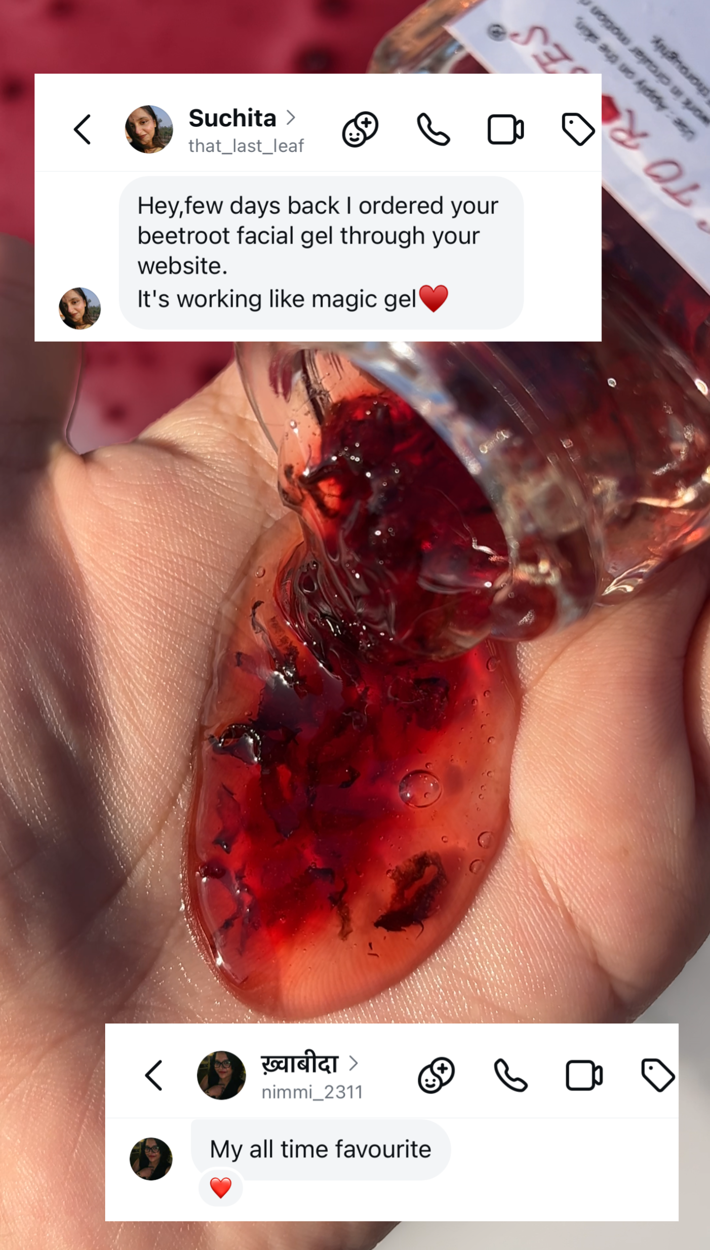 Beetroot facial Gel